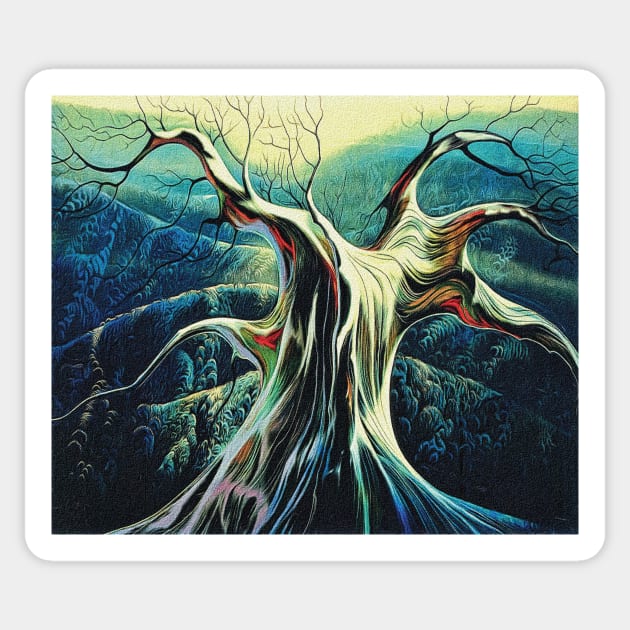 eyvind earle Sticker by QualityArtFirst